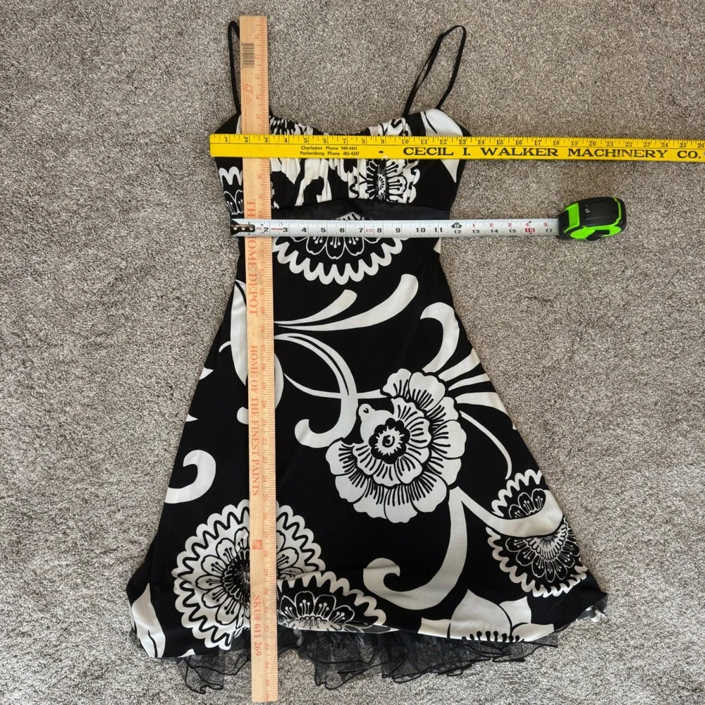 Ruby Rox Y2K Floral Empire Waist Dress Tulle Crinoline Small Y2K Pin Up Vintage - Picture 8 of 11